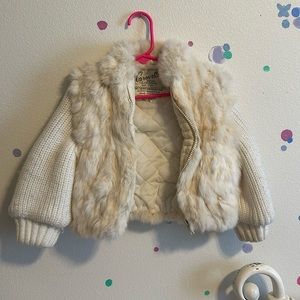 Vintage rabbit fur toddler coat